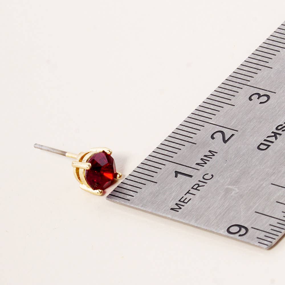 12Pairs - Birthday Stone Cluster Stud Earrings