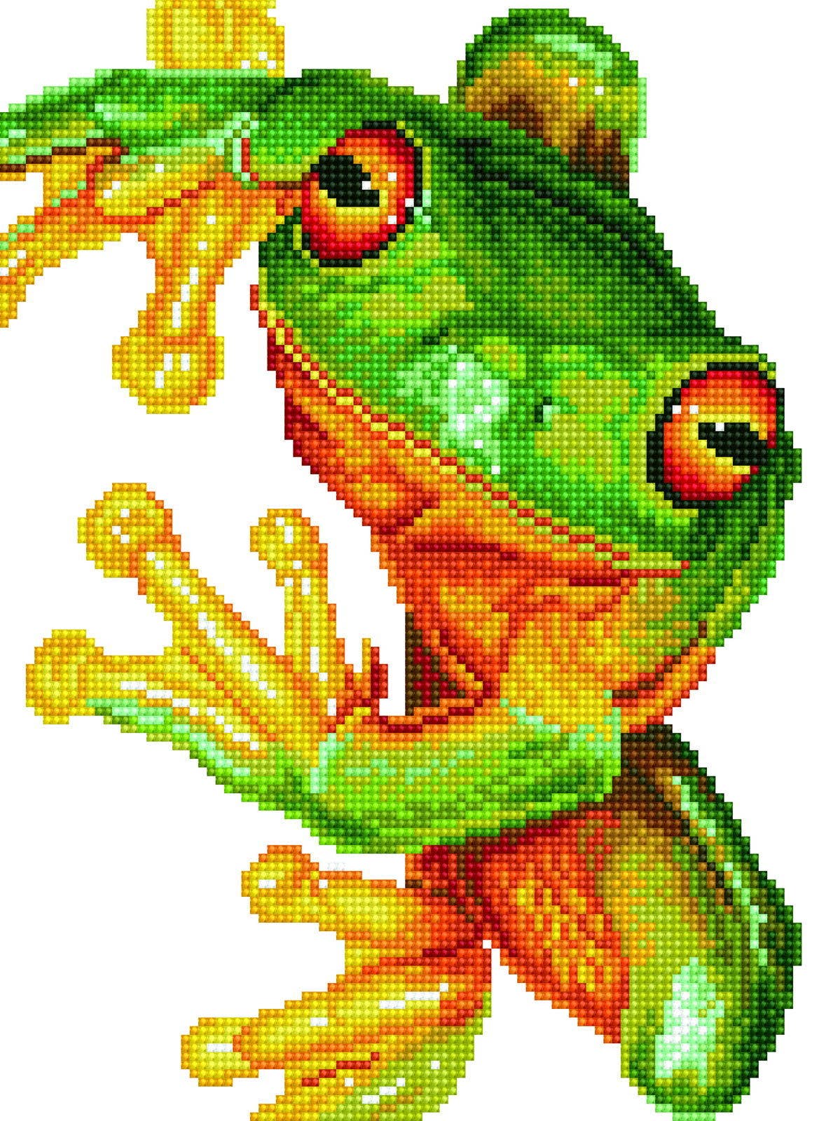 Green Tree Frog Pre-Framed Kit - 10.6" x 14.6"