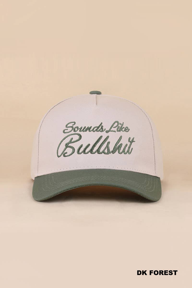Sounds Like Bullshit Two Tone Canvas Cotton Cap