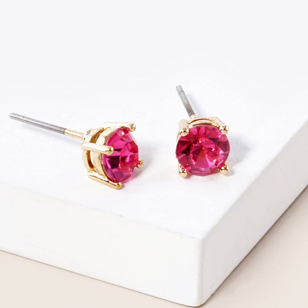 12Pairs - Birthday Stone Cluster Stud Earrings