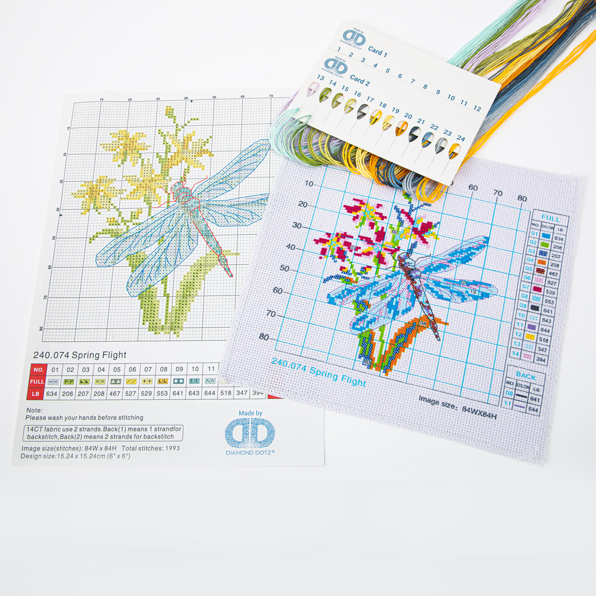 Diamond Dotz No-Count Cross Stitch Spring Flight - 6 in