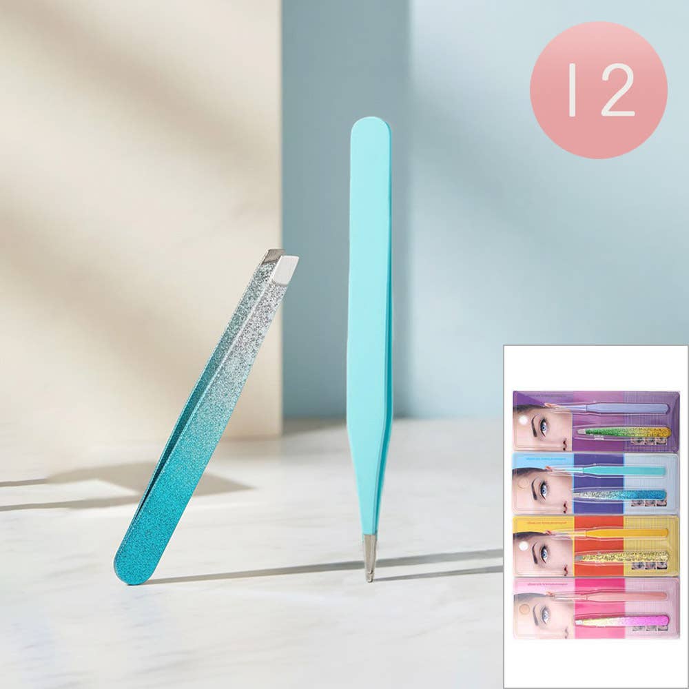 12 SET OF 2 - Eyebrow Tweezer Grooming Tool Set