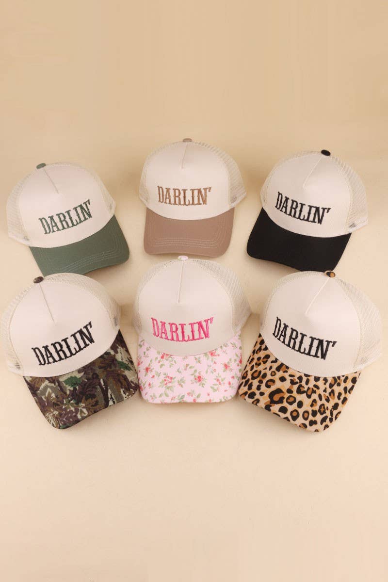 Darlin Two Tone Mesh Snapback Hat