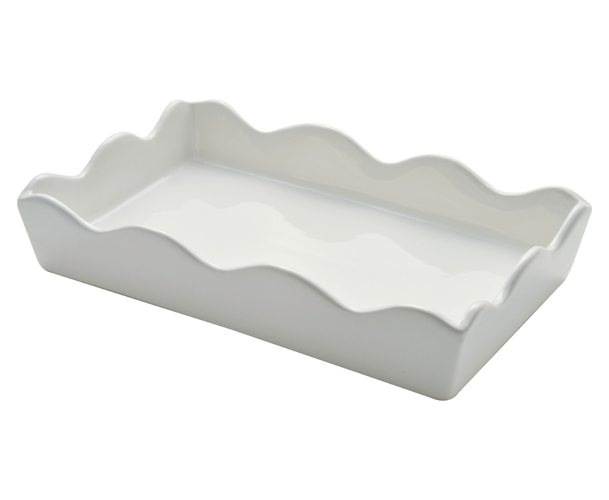 4307. Ceramic Guest Towel Napkin Tray