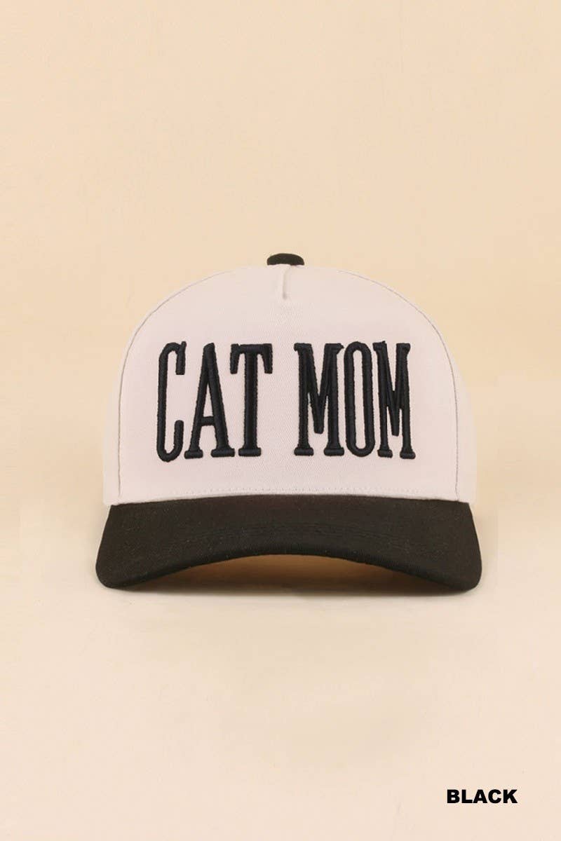 Cat Mom Two Tone Snapback Hat