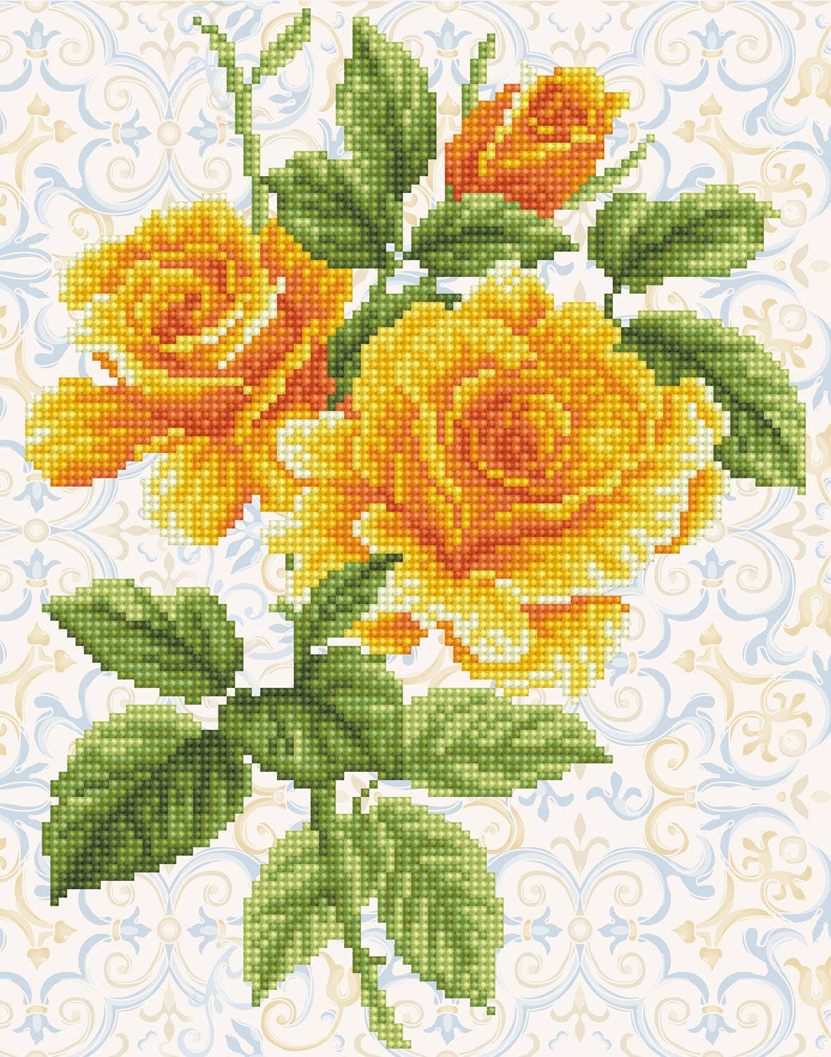 Yellow Rose Bouquet (Framed)
