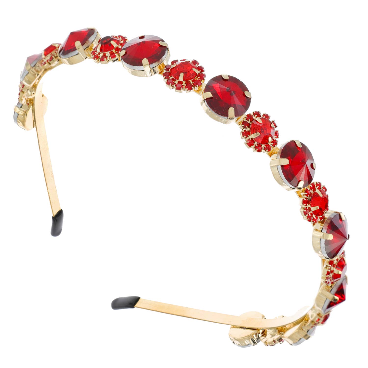 Varied Baroque Rhinestone Crystal Bejeweled Metal Headband