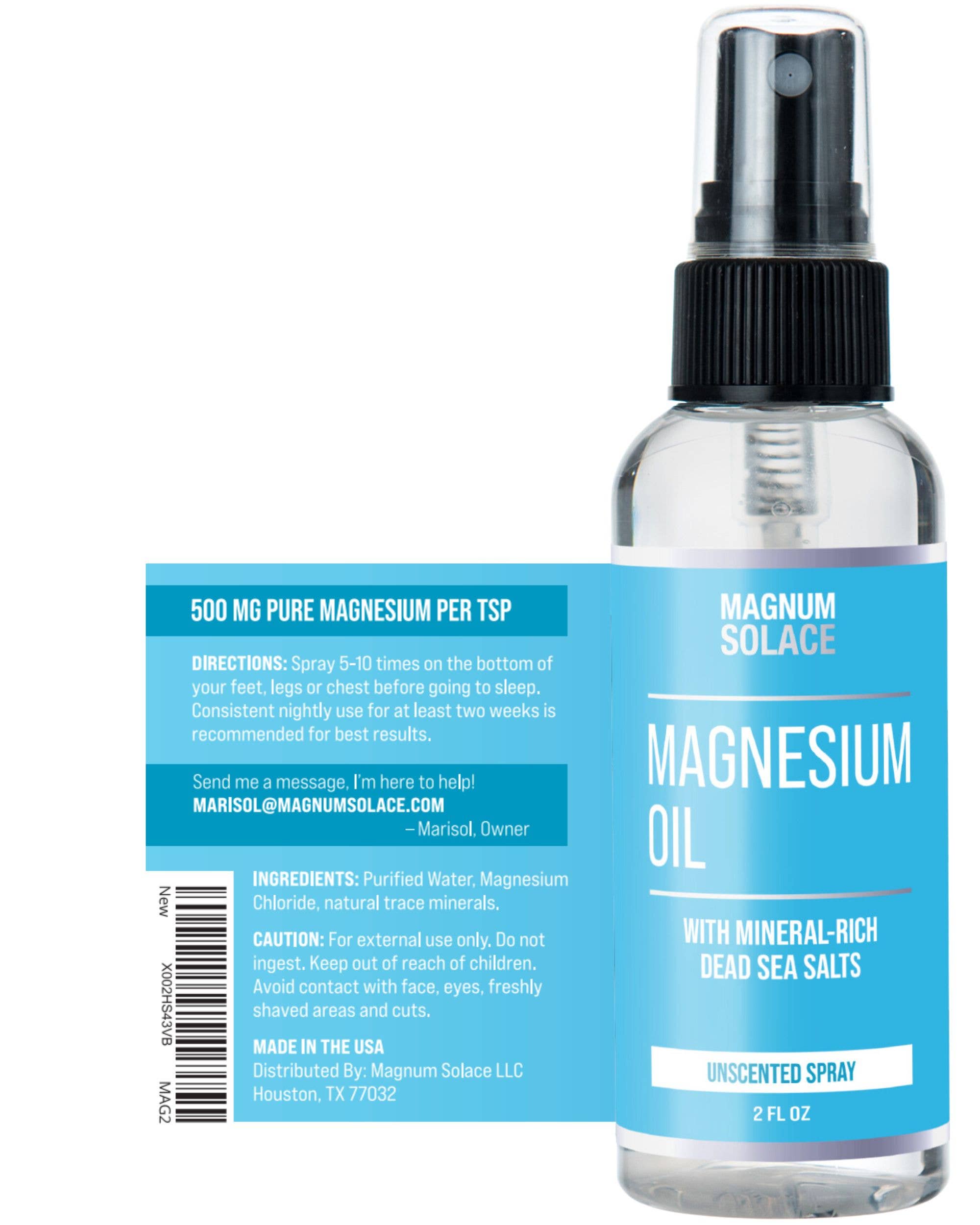 7425. Magnesium Oil Spray for Restless Legs, Sleep, Muscle Relief