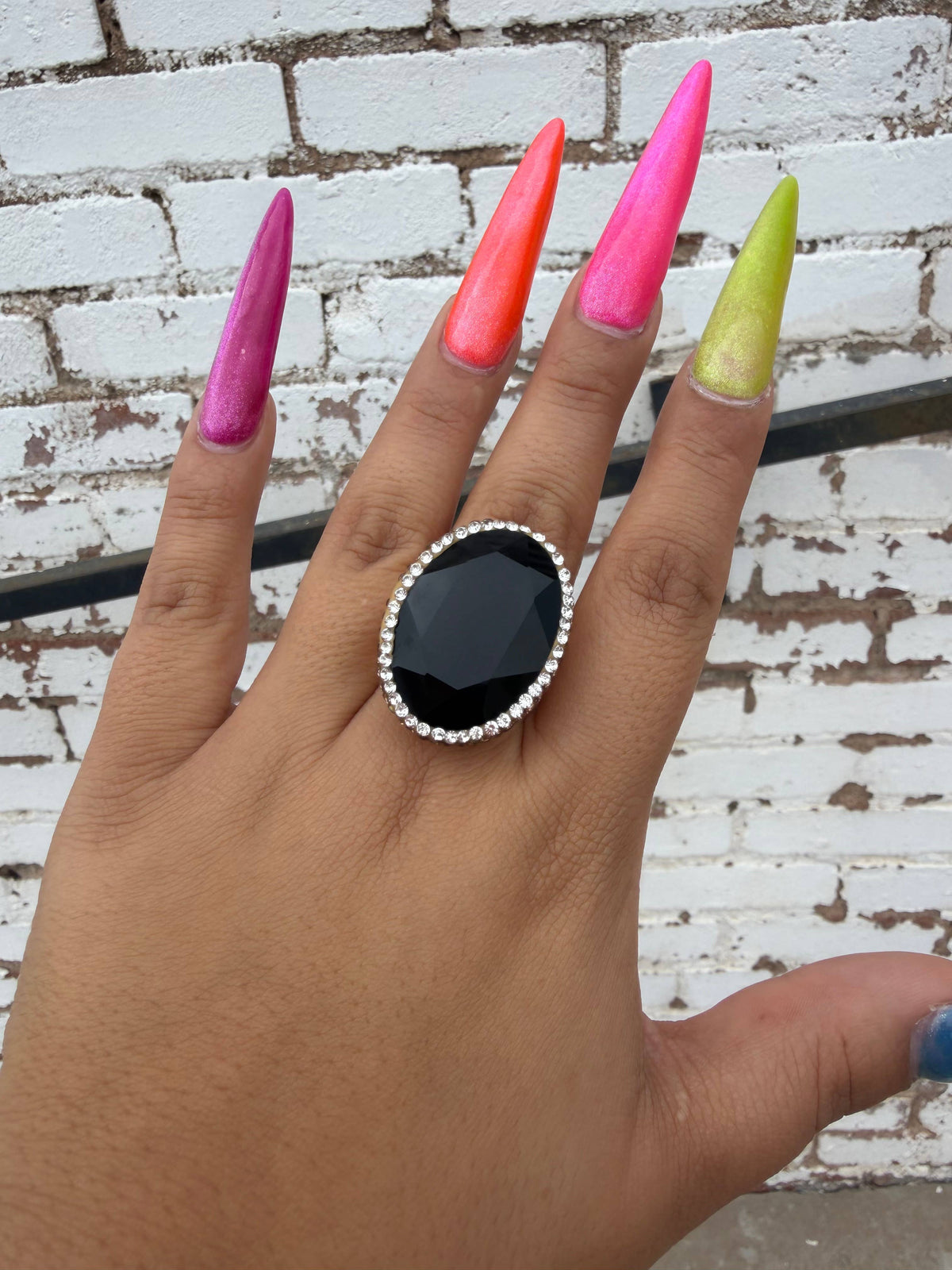 The Onyx Crystal Pavé Ring