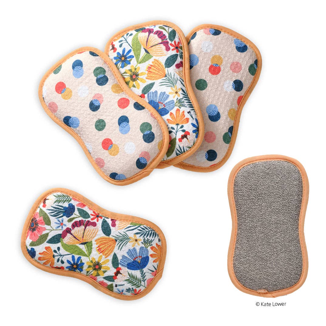 Field Of Flowers Scrubbies, Eco-friendly & Machine Washable