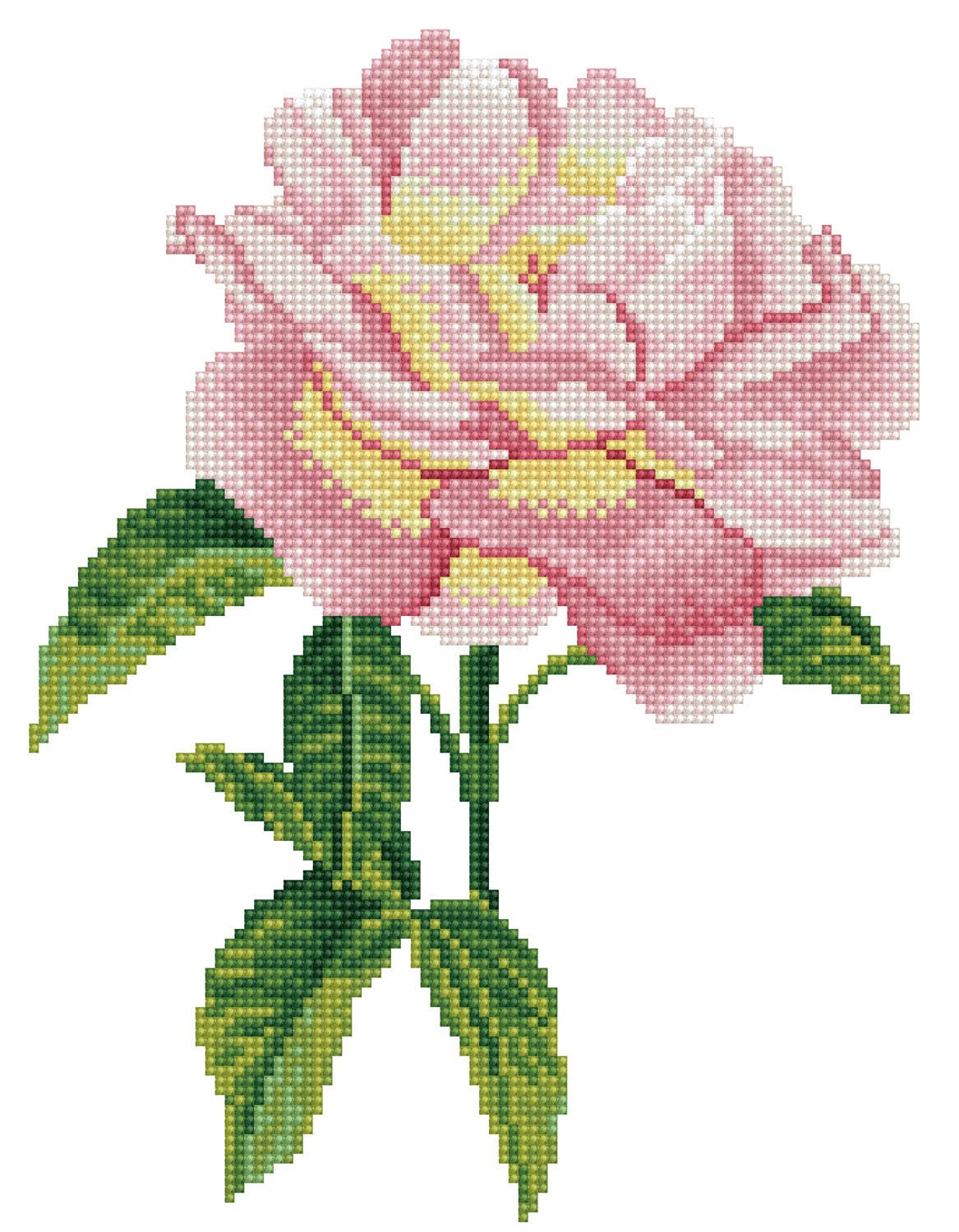 Pink Rose Diamond Art (Framed)