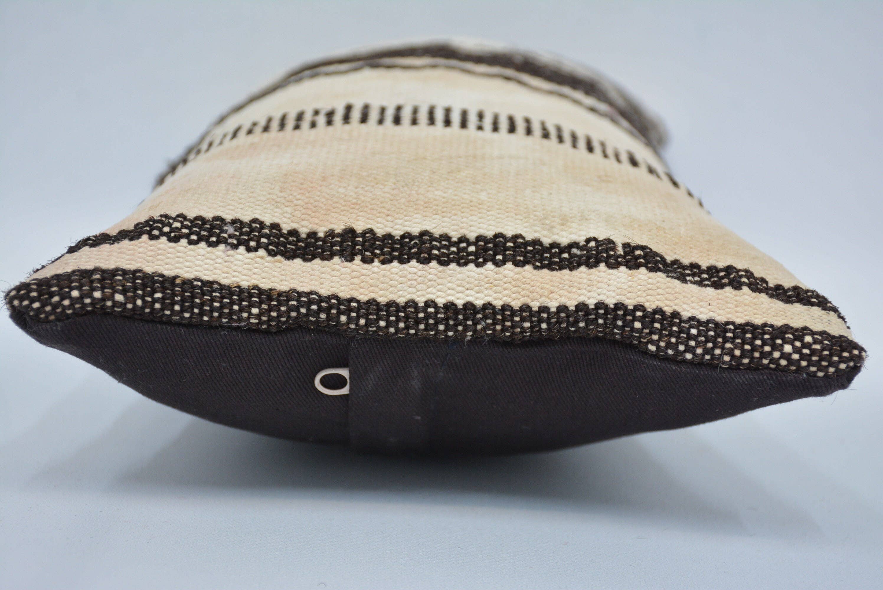 7113. Handmade Kilim Striped Throw Pillow Cushion 8x16