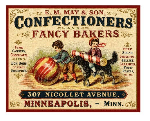 Vintage Style Metal Sign Confectioners MS961