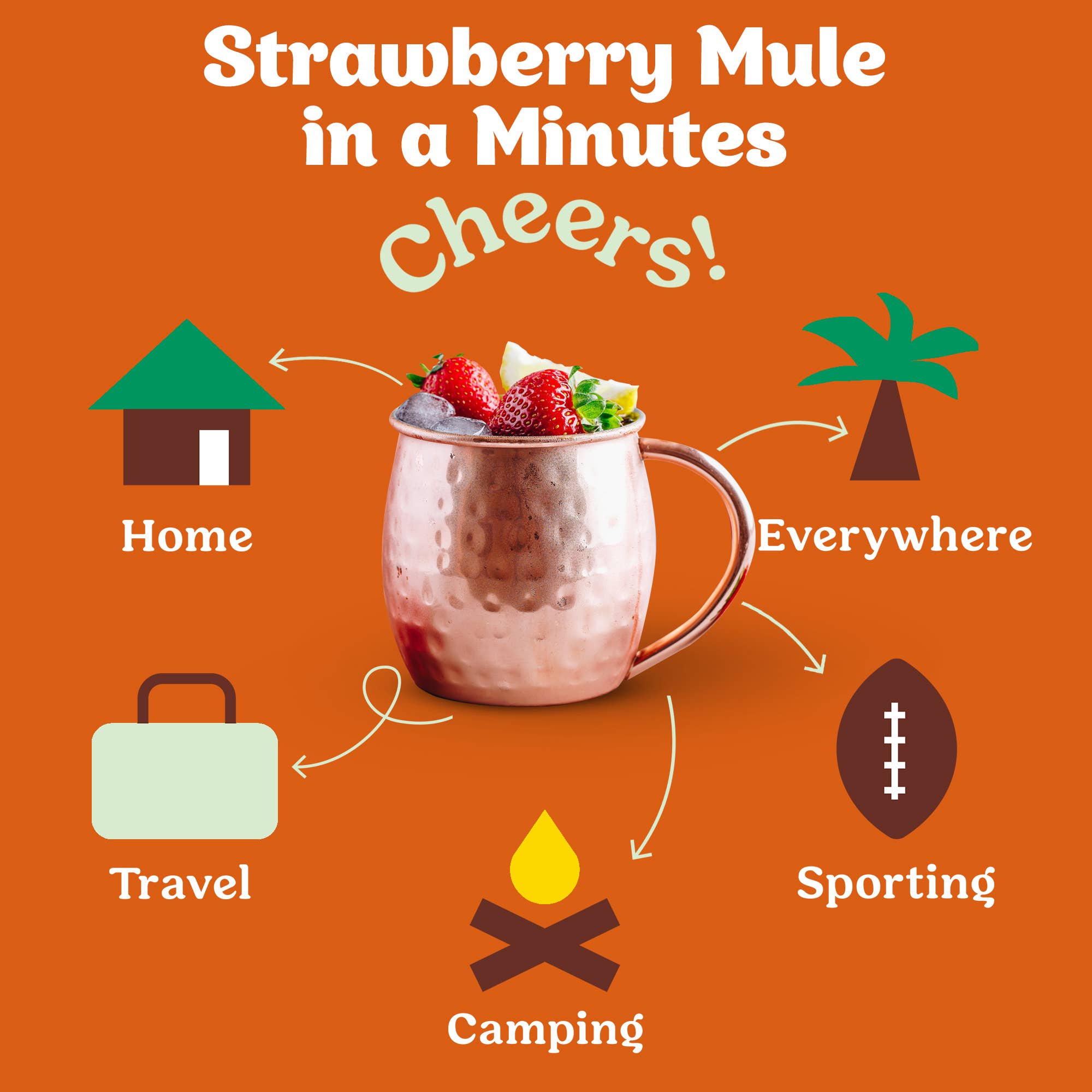 8557. Strawberry Mule Cocktail / Mocktail Mixer