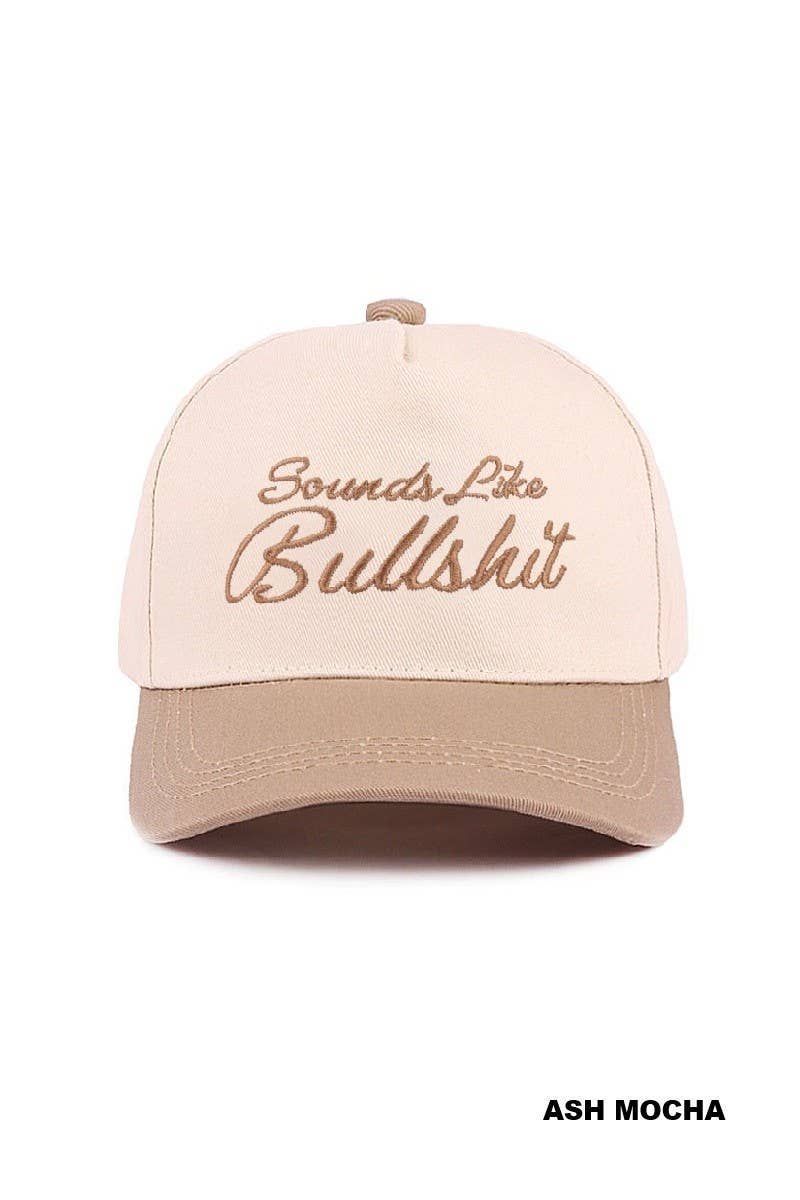 Sounds Like Bullshit Two Tone Canvas Cotton Cap