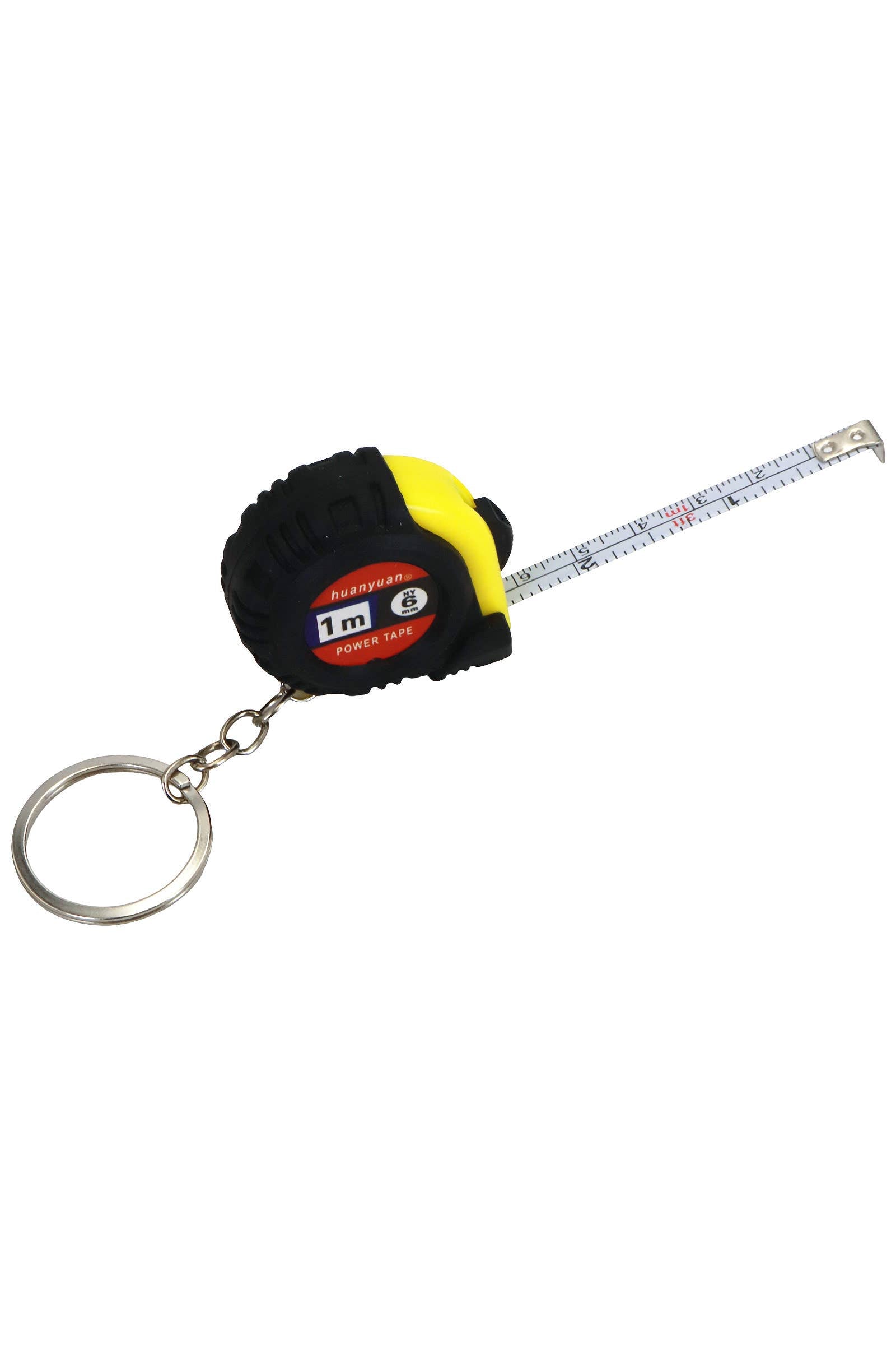 6306. Mini Heavy-Duty Rubber Coated Measuring Tape Keychain