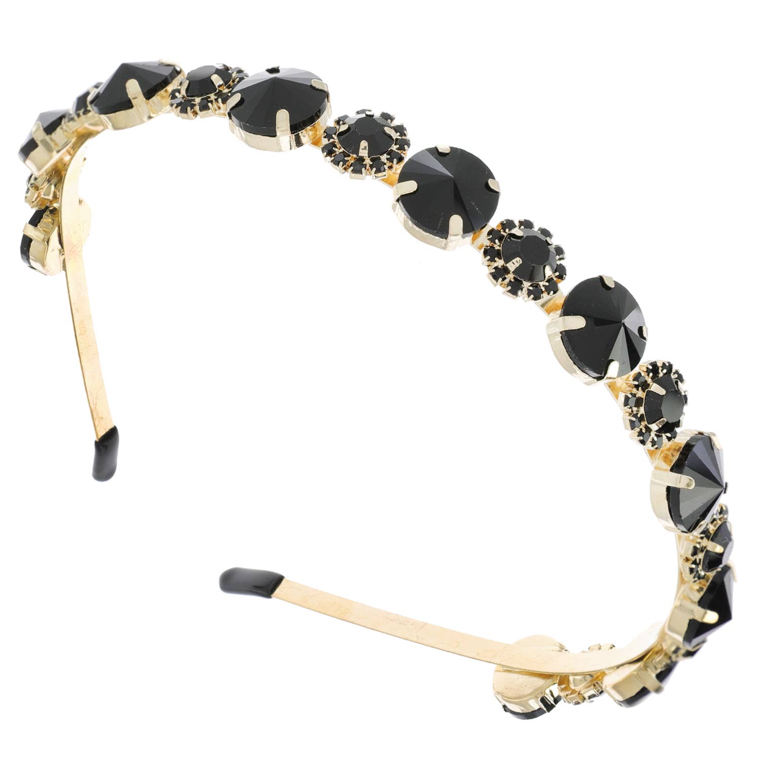 Varied Baroque Rhinestone Crystal Bejeweled Metal Headband