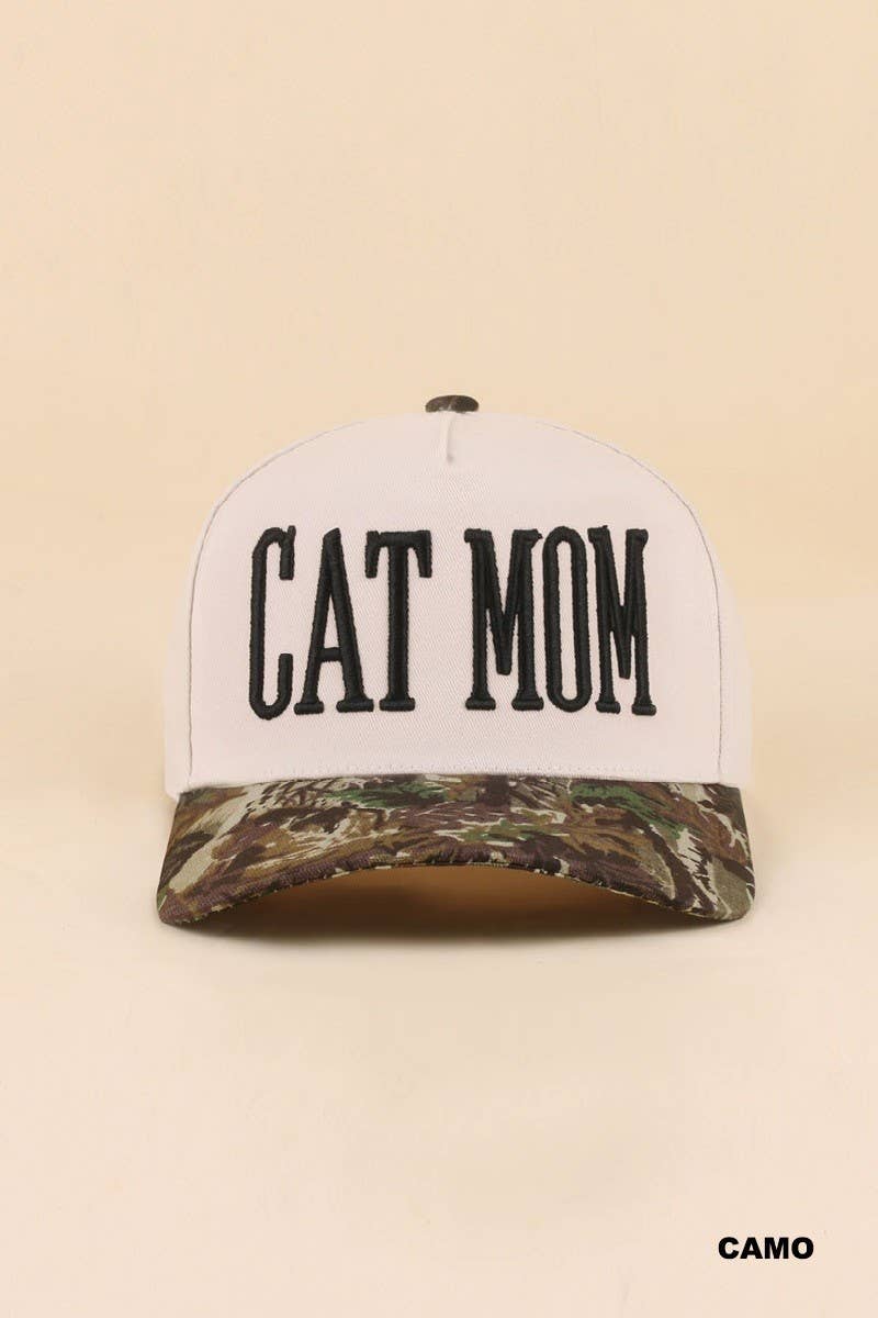 Cat Mom Two Tone Snapback Hat