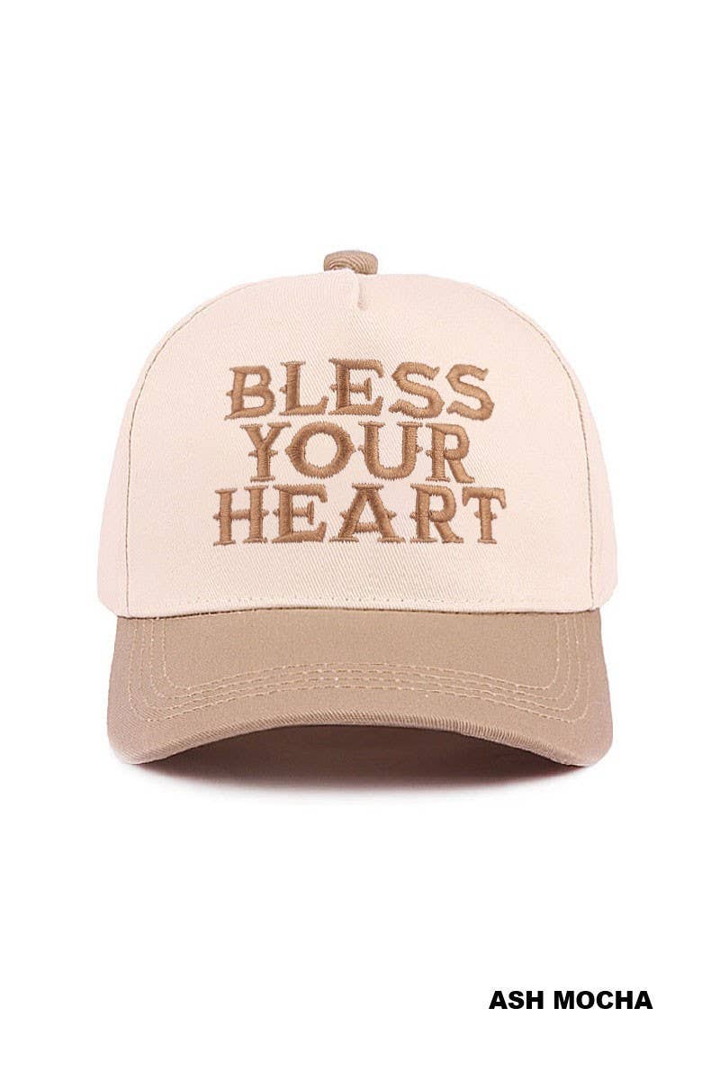 Bless Your Heart Two Tone Canvas Cotton Cap