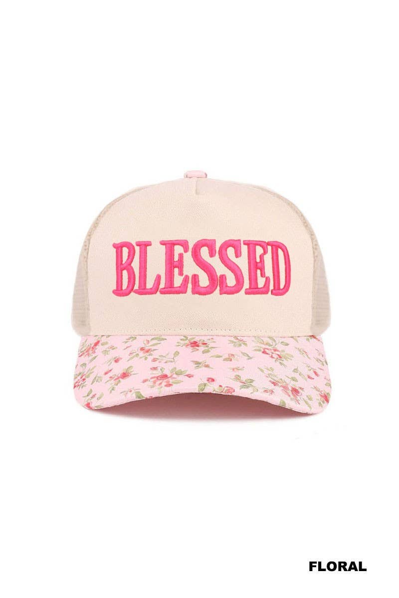 Blessed Two Tone Mesh Snapback Hat