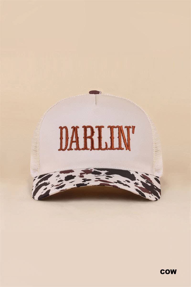 Darlin Two Tone Mesh Snapback Hat