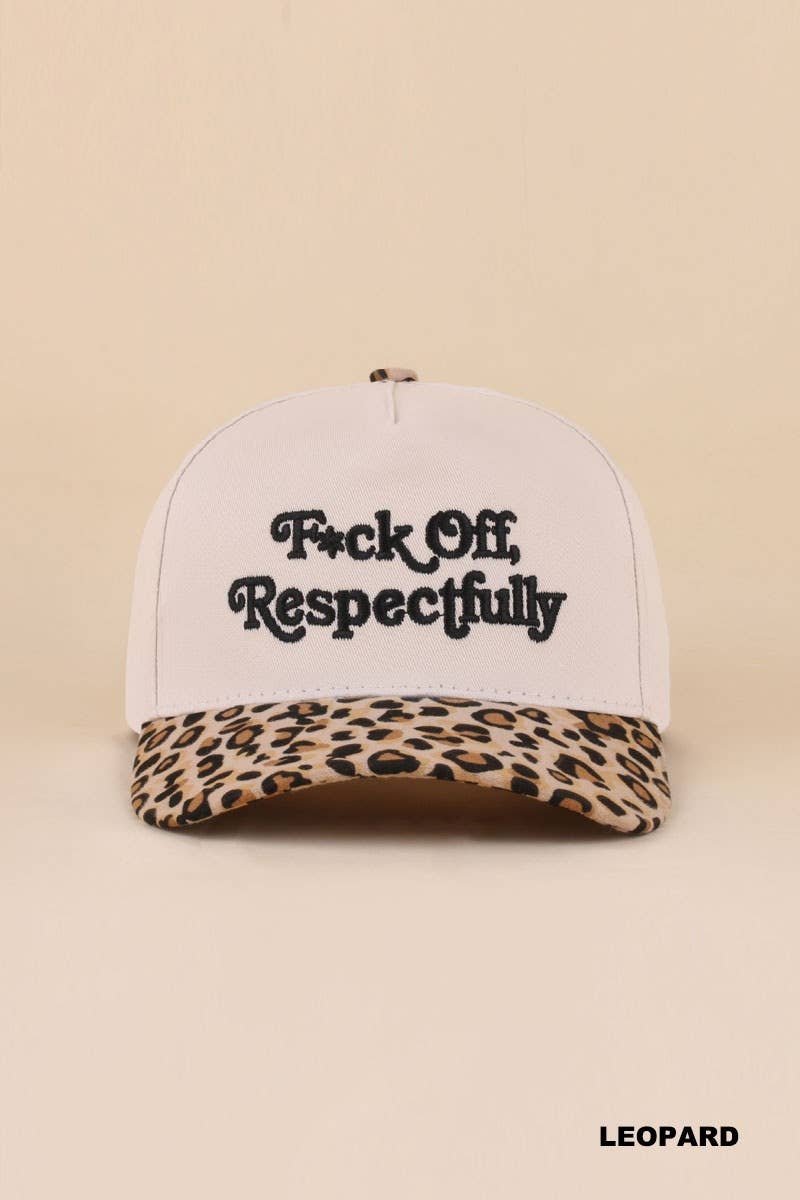 Fxck Off, Respectfully Two Tone Canvas Cotton Cap
