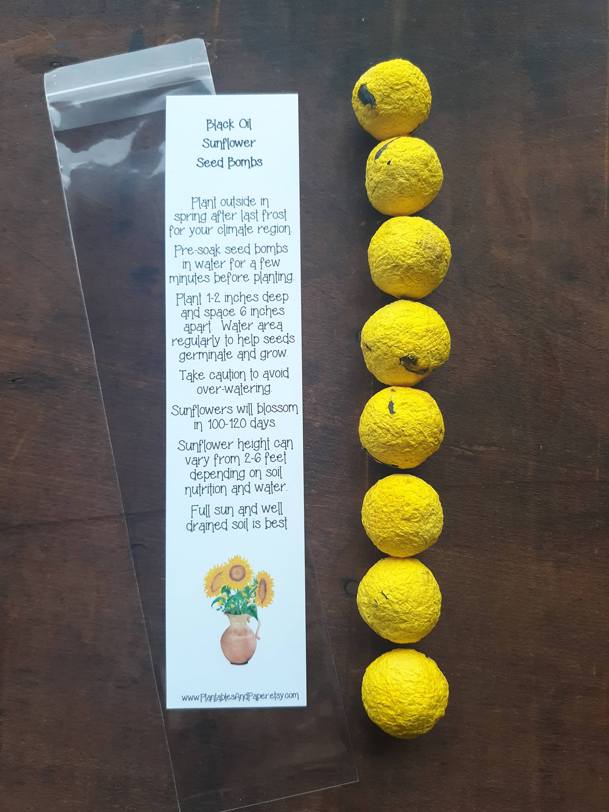 Sunflower Seed Bomb Sleeves