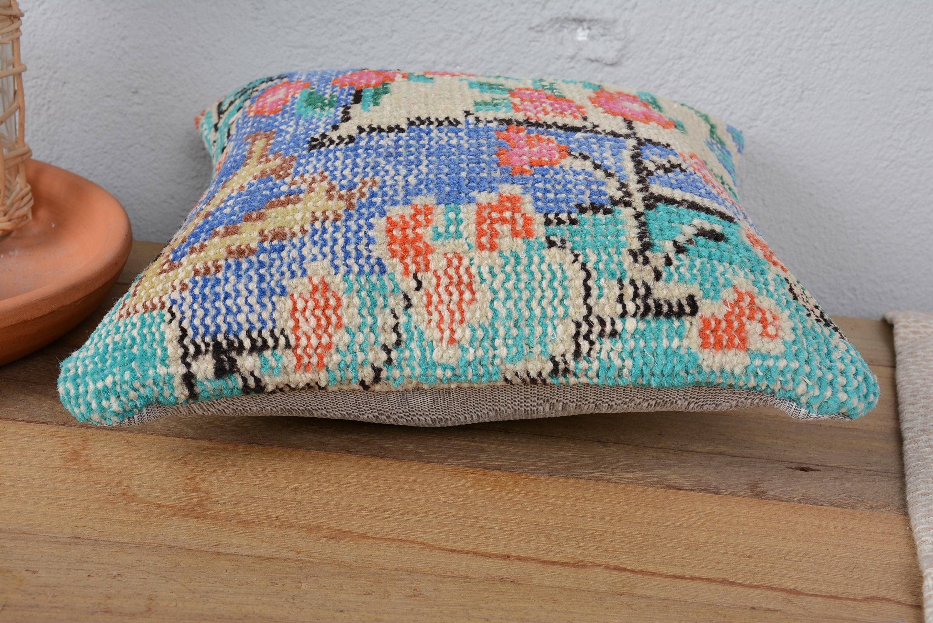 Vintage Boho Kilim Pillow Hand Knotted Cushion Sham