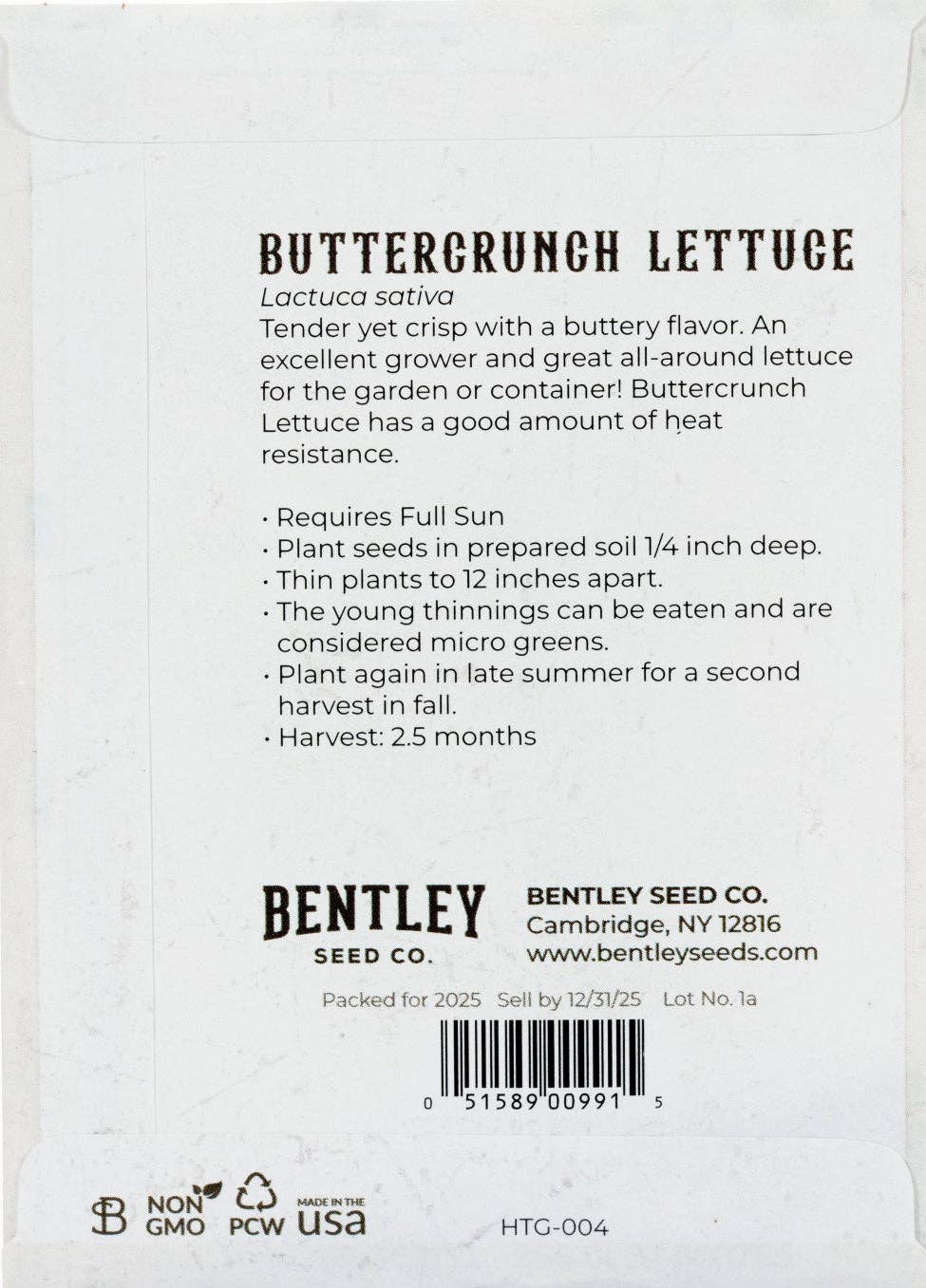 2213. Lettuce-Buttercrunch Bib 1963