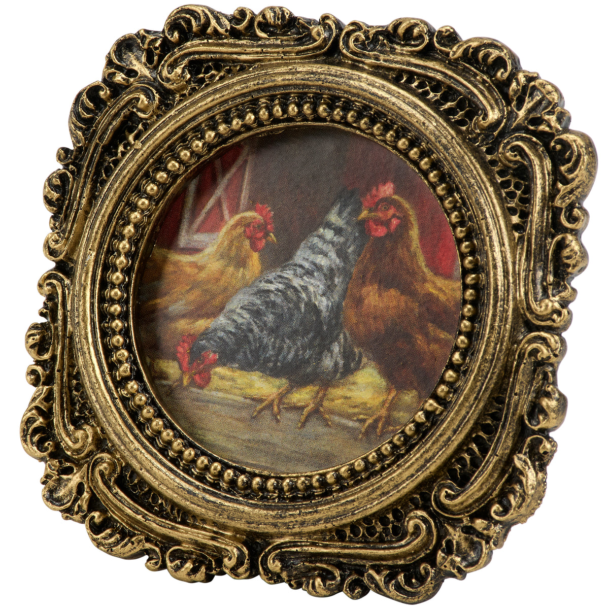 Three Chickens Framed Art