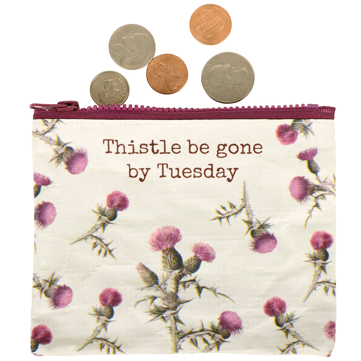 Thistle Be Gone By Tuesday Zipper Wallet