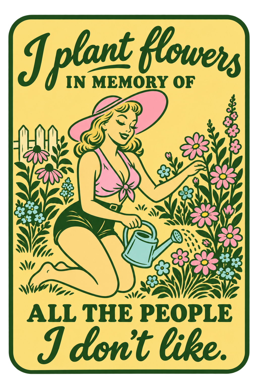 Plant Flowers in Memory of People Sticker