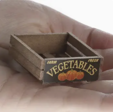 8311. Miniature Fresh Produce  Wood Crate (1 Piece)